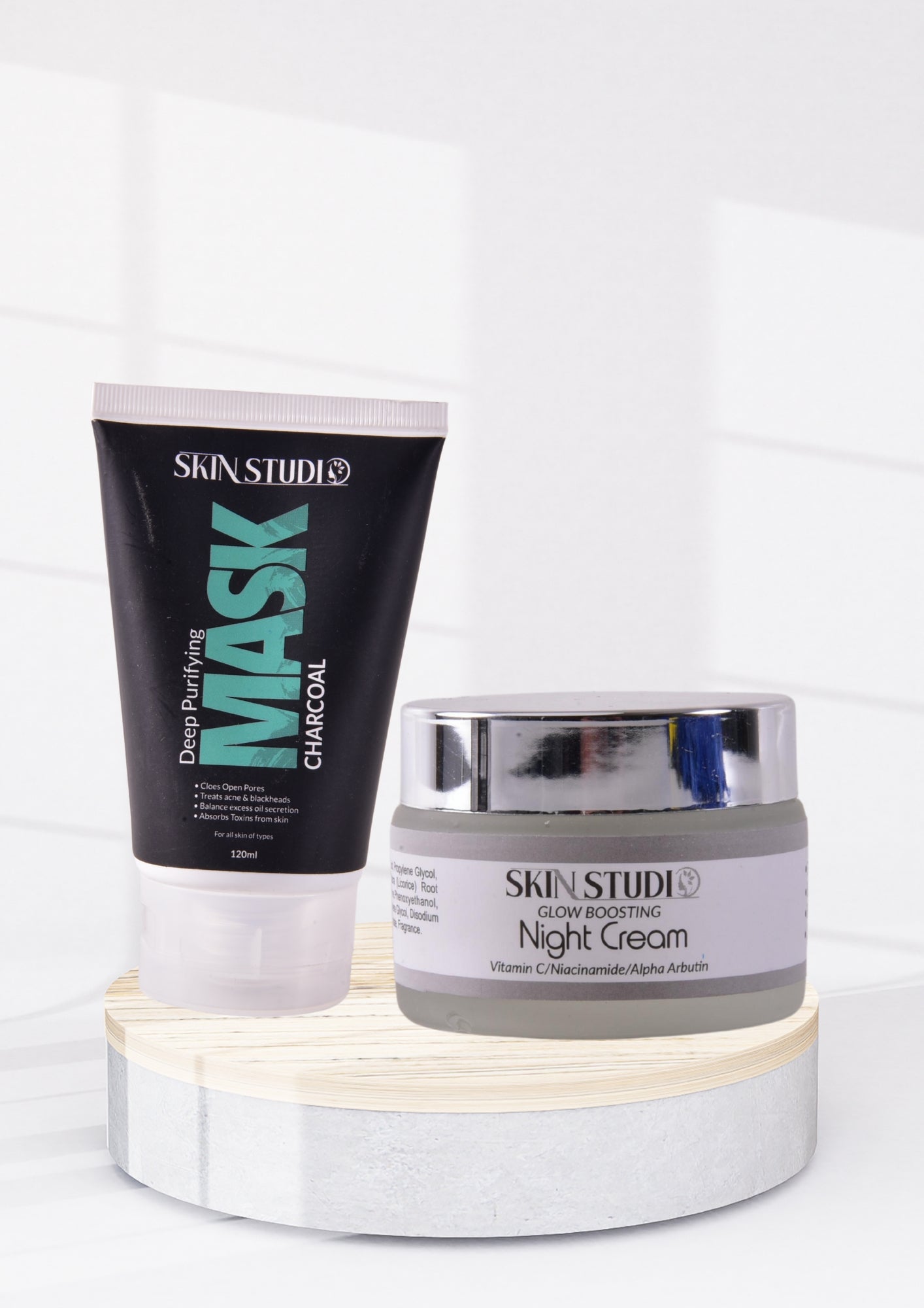 Purifying Charcoal Mask & Glow Boosting ( Night Cream ) Bundle Deal