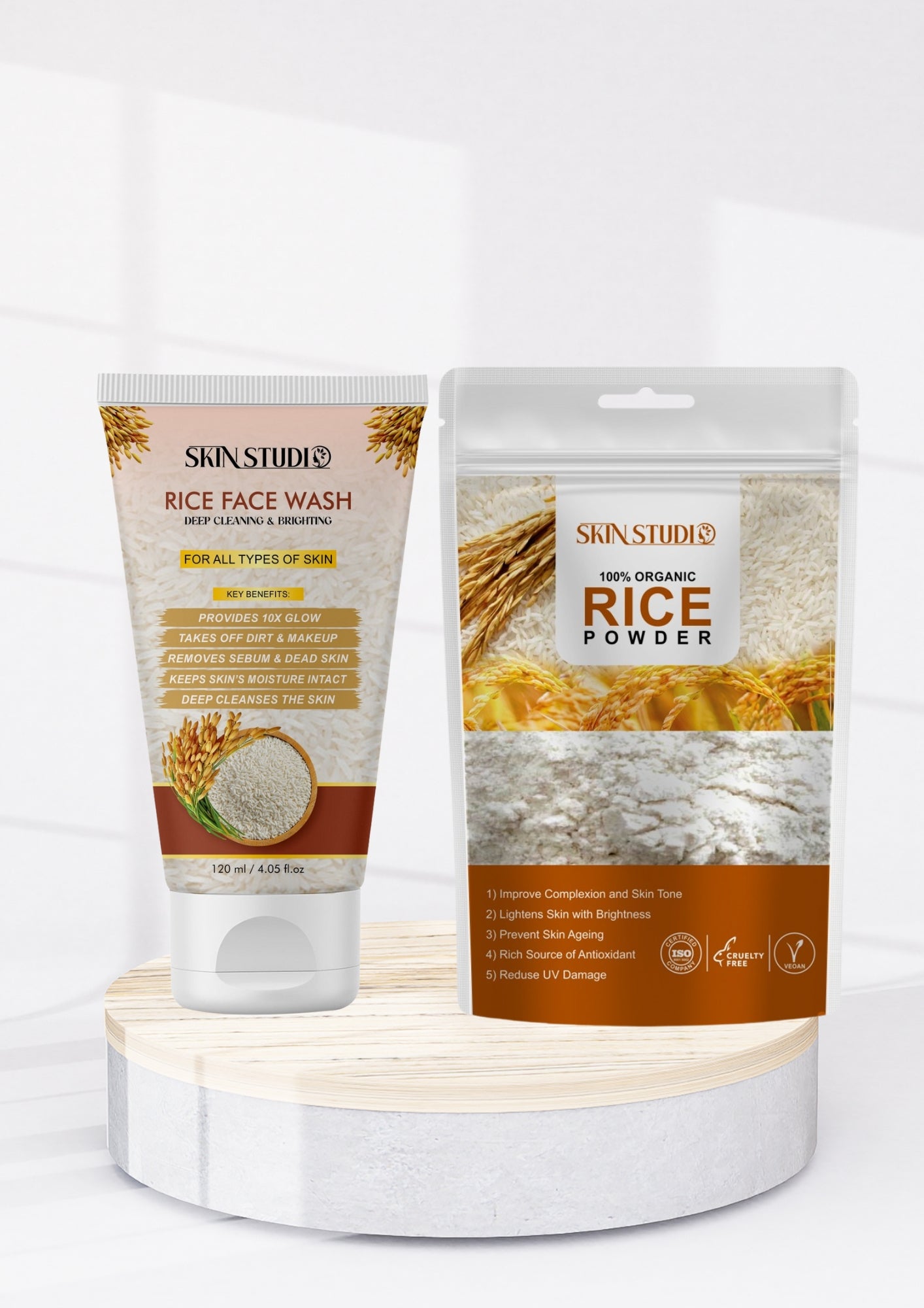 Rice Face Wash & Rice Powder Bundle Deal