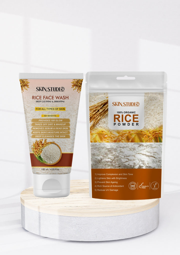 Rice Face Wash & Rice Powder Bundle Deal