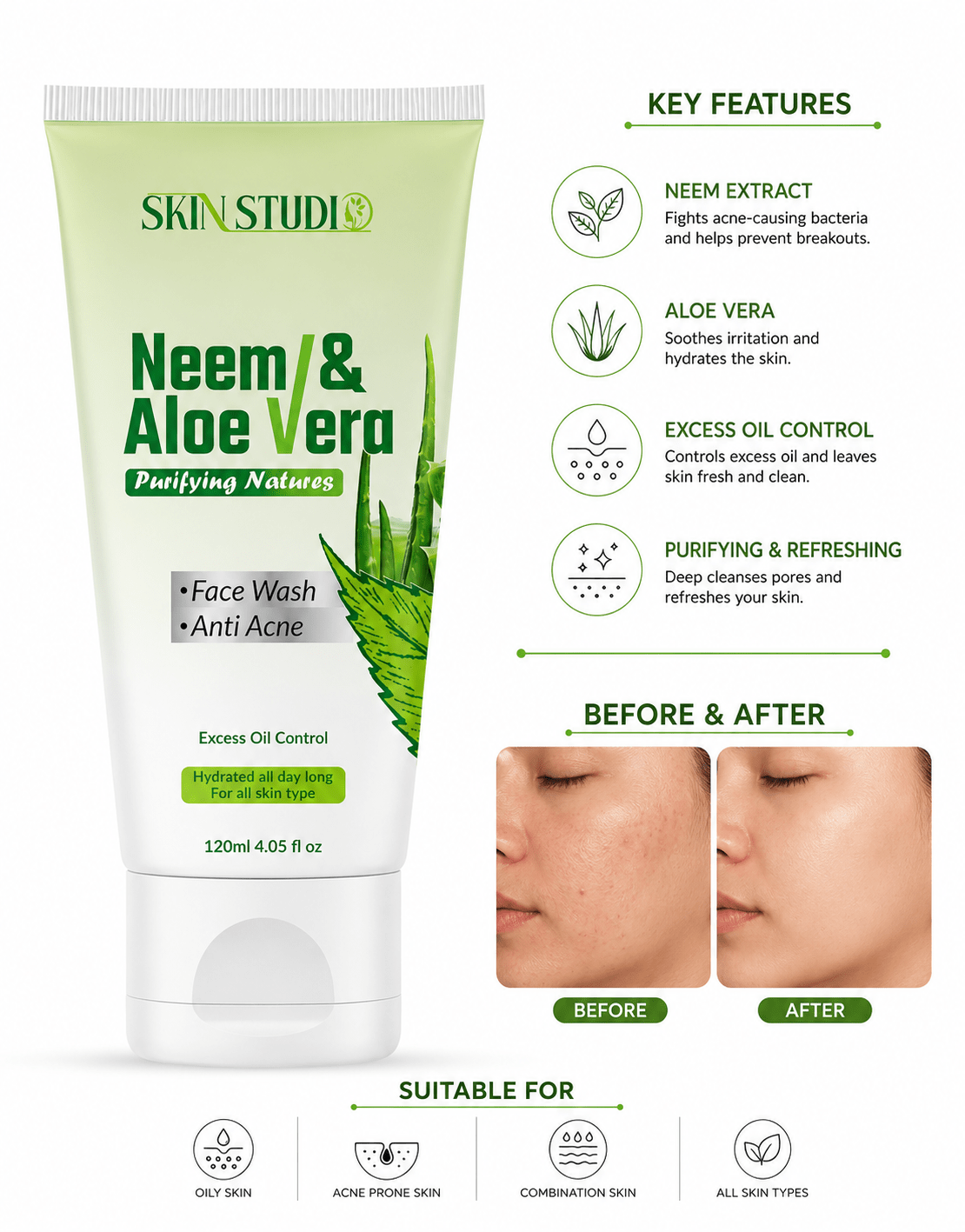 AloeNeem Glow Wash - Skin Studio